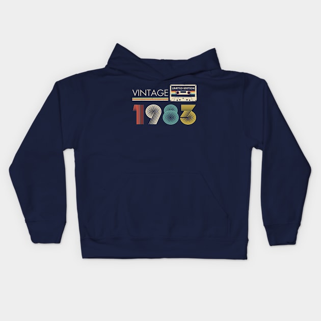 Vintage 1983 Limited Edition Cassette Kids Hoodie by louismcfarland